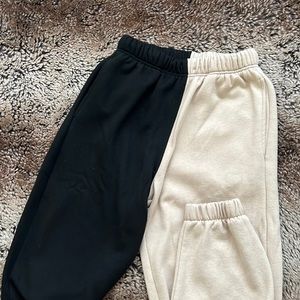 Dual tone sweatpants